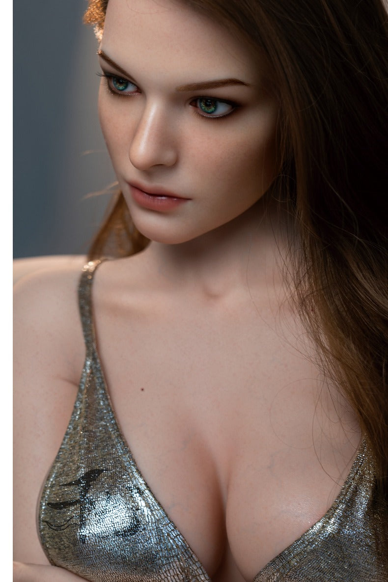 Linda premium silicone design - blue-green eyes in lifelike detail, Premium silicone design