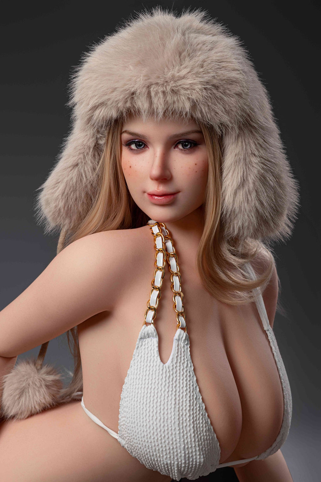 Celeste silicone companion - full body display with Customizable companion and generous curves